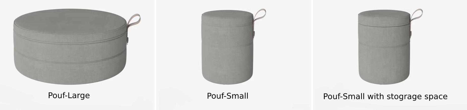 Grab Pouf Variations