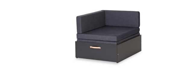 Γωνιακή πολυθρόνα-κρεβάτι με στρώμα Mojo+