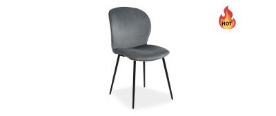 Evelyn Grey Velours